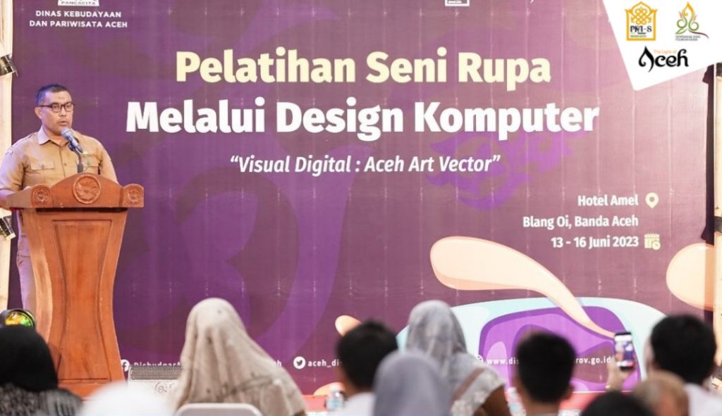 Disbudpar Menggelar Pelatihan Seni Rupa Melalui Desain Komputer